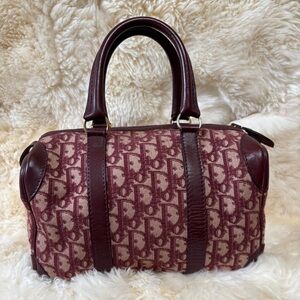 Christian Dior Burgundy Boston Trotter Woman’s Handbag